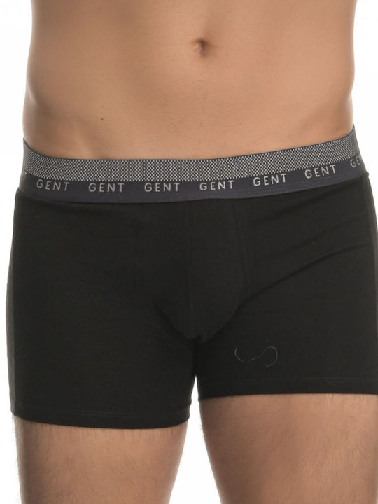 Gent and Muse Herren Boxershorts Black/Blue 2Packung