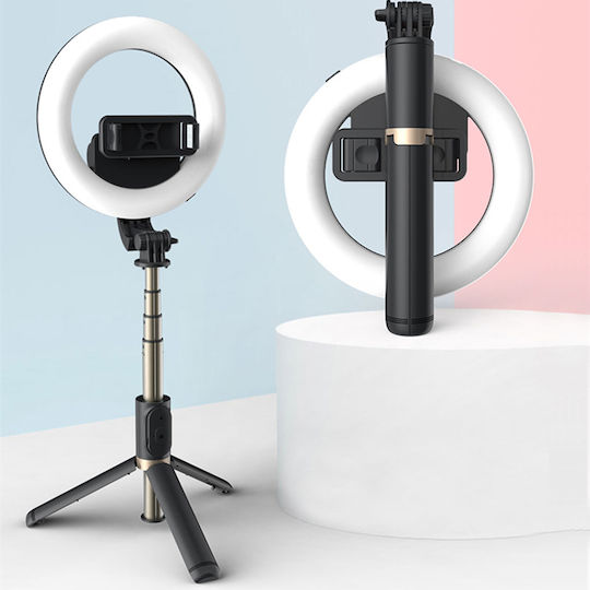 Techsuit Q07 Selfie-Stick Handy-Stative Bluetooth Schwarz