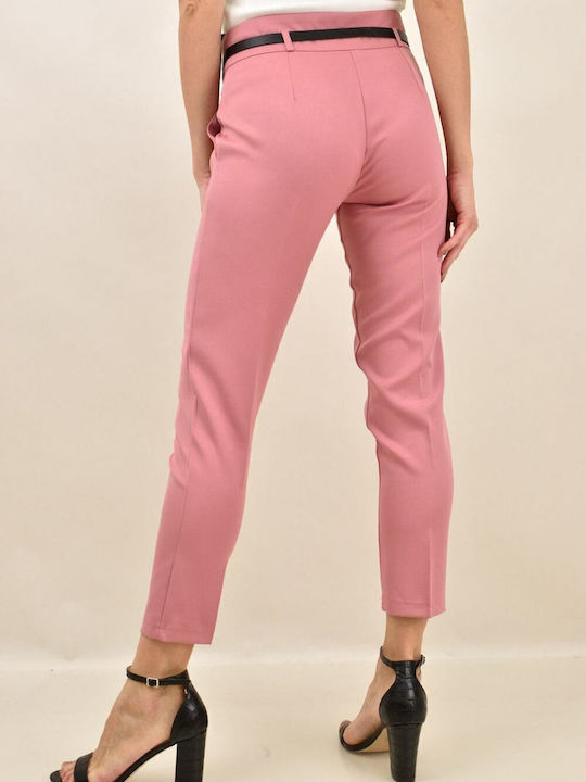 Damen Stoffhose in Schlank Passform Rosa