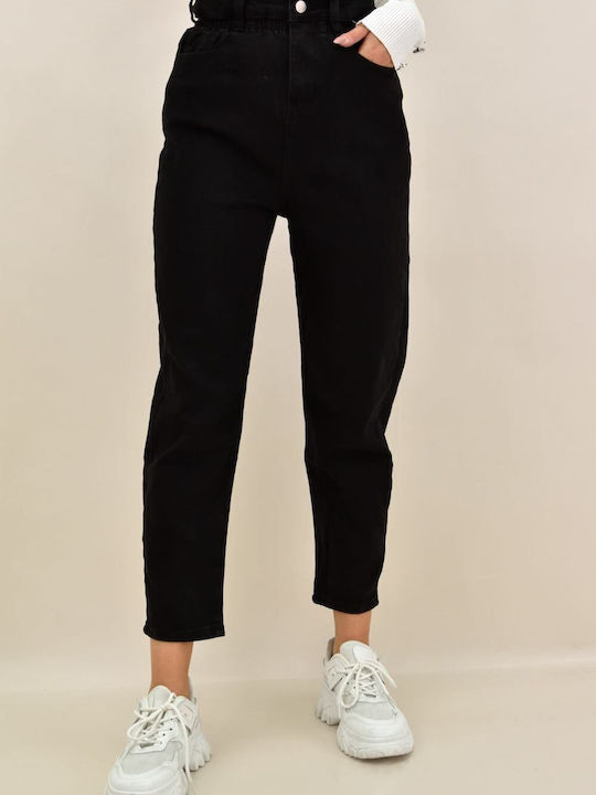 Potre Women's Jean Trousers in Baggy Line Black