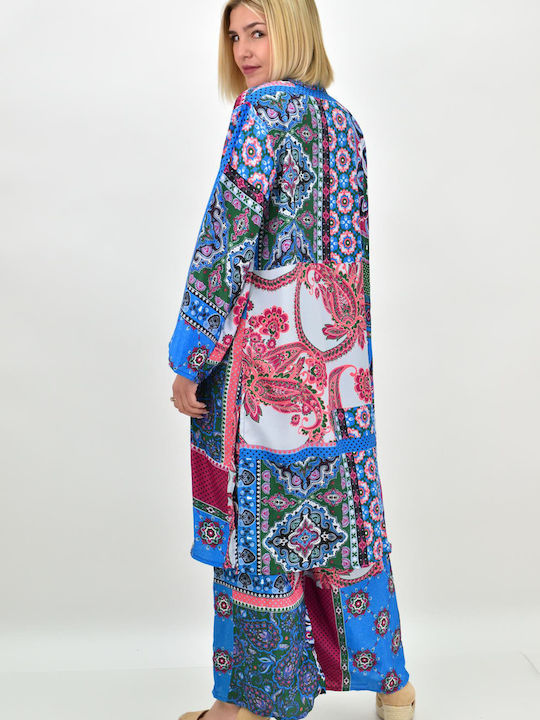 Damen Blau Set mit Hose mit Gummizug