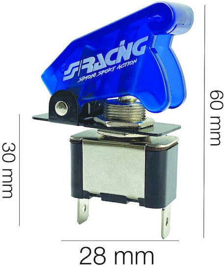 Simoni Racing Car On/Off Switch Led 12V Universal Blue