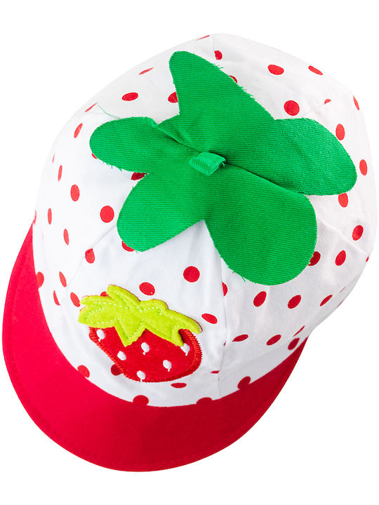 Kids' Hat Jockey Fabric White