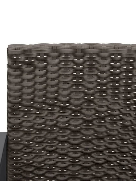 Outdoor Chair Polypropylene Black with Cushion 2pcs 47.5x52.5x77.5cm