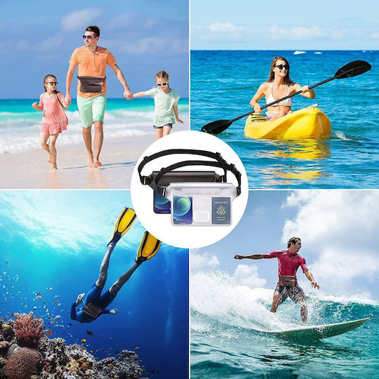 Techsuit Silicone Big Bag Accessories Waterproof Case Black KF2312950