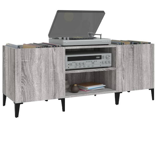 vidaXL Mobilier Hi-Fi Gri 38x121x48cm