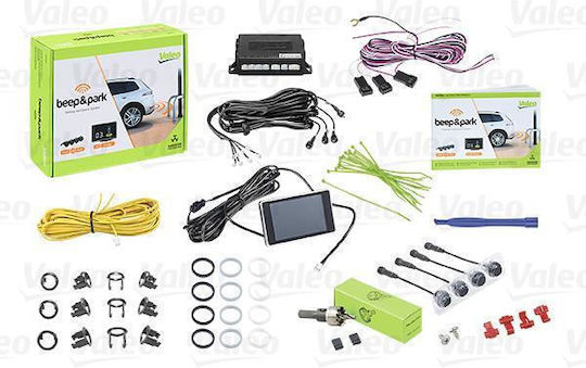 Valeo Car Parking System Beep & Park with Screen and 4 Sensors in Black Color