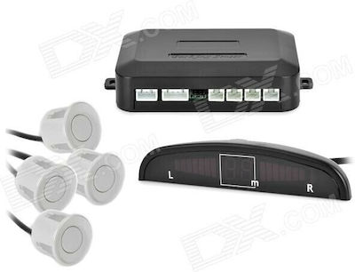 GRC Tech Car Parking System with Screen and 4 Sensors in White Colour 08-GR1048CO