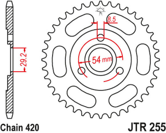 JT Sprockets Γρανάζι Πίσω για Honda Z 50 / Monkey