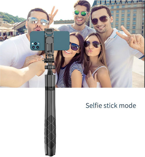 Techsuit L16 Selfie Stick με Bluetooth / Τηλεχειριστήριο Μαύρο