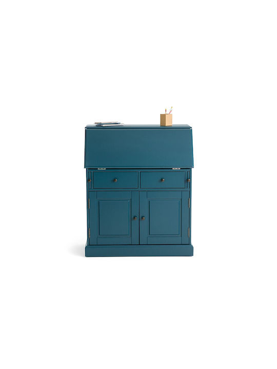 Desk Betta made of Solid Wood Blue 93x40x110cm