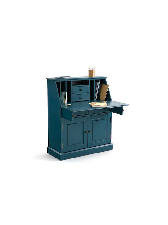 Desk Betta made of Solid Wood Blue 93x40x110cm