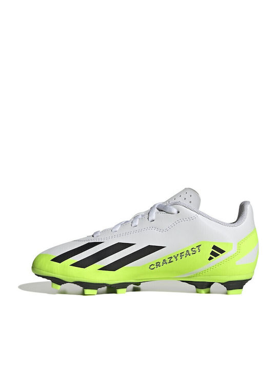 X Crazyfast.4 FxG Kids Soccer Cleats & Shoes Molded White