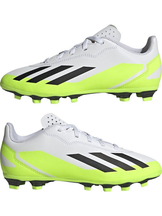 X Crazyfast.4 FxG Kids Soccer Cleats & Shoes Molded White