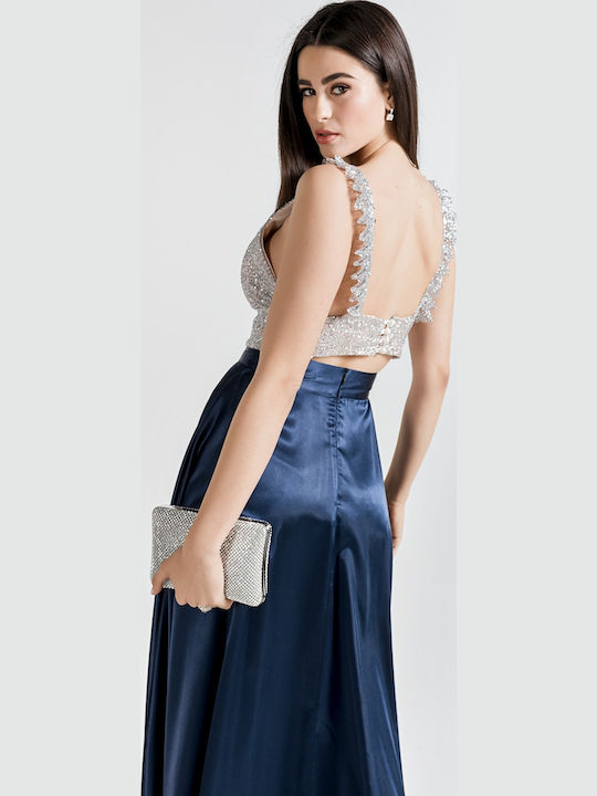 Women's Blouse Corset Sleeveless Silver