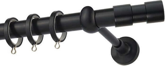 Zogometal Metallic Curtain Pole Color More Mat Collection Double with Rail Diameter 25mm Length 300cm Anthracite CP4142