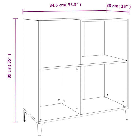 vidaXL Έπιπλο Hi-Fi Καφέ 38x84.5x89cm