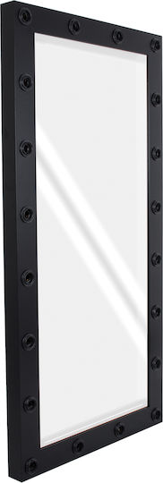 GloboStar Wall Mirror Full Length with Black Wooden Frame & LED Lighting 160x80cm 1pcs