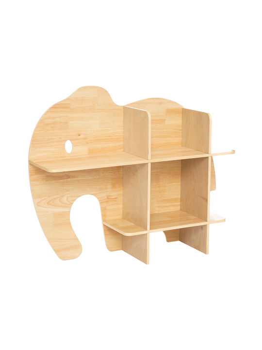 Elephant Βιβλιοθήκη Δαπέδου Ξύλινη Μπεζ 98x77x22.7cm