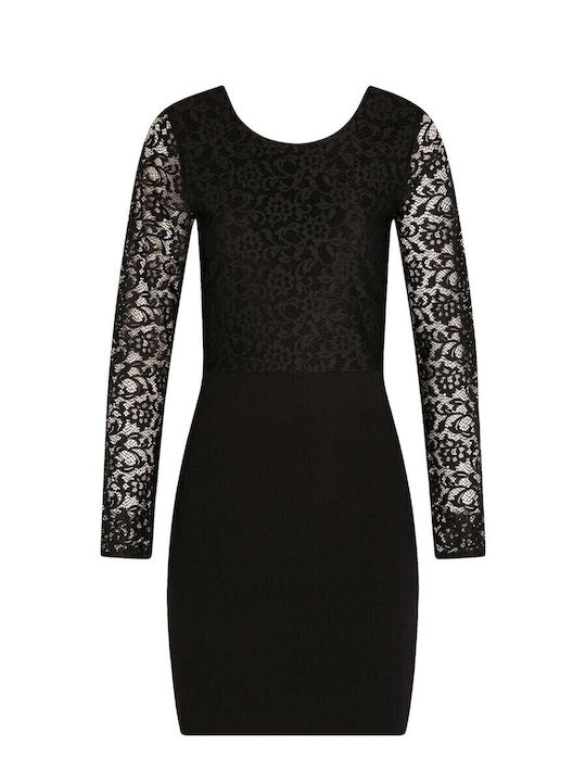 Rochie Mini De Seară Spate Deschisă Cu Dantelă Neagră