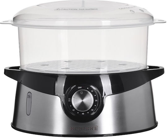 Heinrich's HDA 8501 Food Steamer with 3 Steaming Decks 9lt