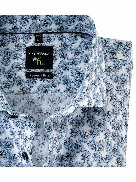 Olymp Men's Shirt Long Sleeve Blue