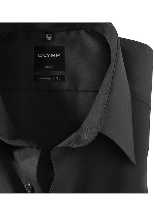 LUXOR Long-sleeved Cotton Shirt Black