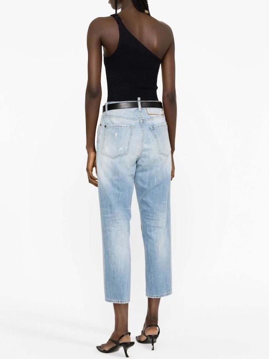 Dsquared2 Boston High Waist Women's Jean Trousers in Straight Line