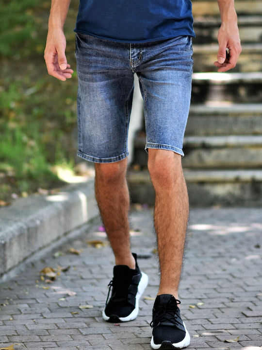 Herrenshorts Jeans Blau