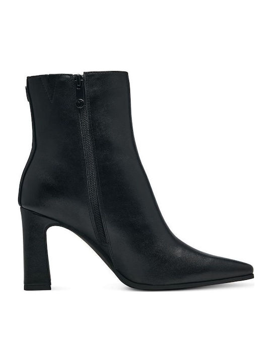 Ghete dama Ankle Boots cu Toc cu Blană Negru