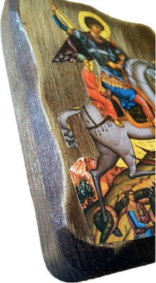 Christening Favor with Religious Icon made of Wood