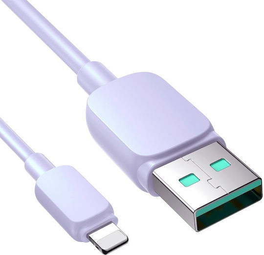 Joyroom Редовна USB-A към Lightning кабел Лилав 1.2м (S-AL012A14)