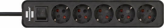 Brennenstuhl Power Strip with Surge Protection 5 Positions with Switch and Cable 1.5m