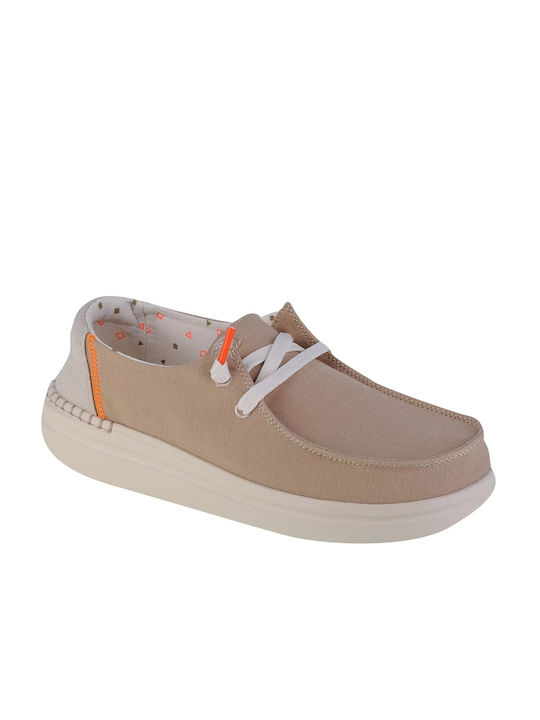 Hey Dude Wendy Rise Damen Mokassins in Beige Farbe