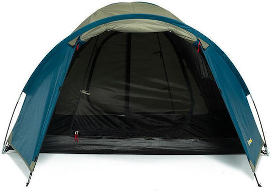 OZtrail Tasman 3V Camping Tent Igloo Blue with Double Cloth 3 Seasons for 3 People 305x205x125cm