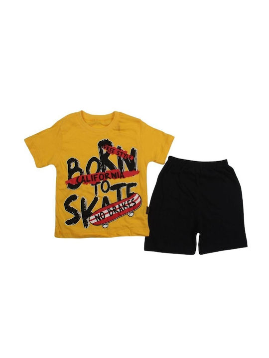 Moyes Kids Set with Shorts Summer 2pcs Yellow