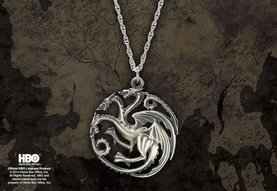 The Noble Collection Game of Thrones Targaryen Sterling Silber Anhänger Hängend Replik Länge 2,6cm