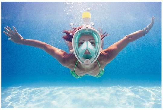 Ocean Μάσκα Θαλάσσης Σιλικόνης Full Face Ροζ