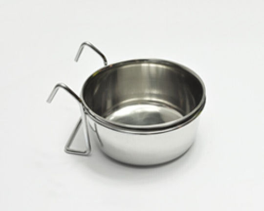 Eurosiam Metallic Bowl Food & Water for Dog 280ml in Silver Color