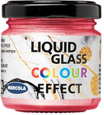 Mercola Liquid Glass Pearl Effect Craft Pigment Red for Liquid Glass Πέρλα Πάστα 90ml