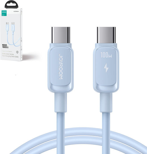 Joyroom S-CC100A14 USB 2.0 Cable USB-C Male - USB-C 100W PD Blue 1.2m