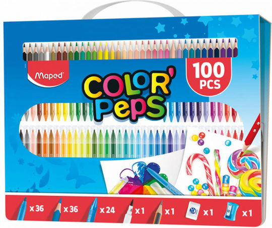 Maped Painting Set in Case 100-piece Art Set 100pcs