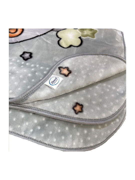 Dimcol Blanket Cot Moon Velvet Light Grey Dimcol 110x140cm.