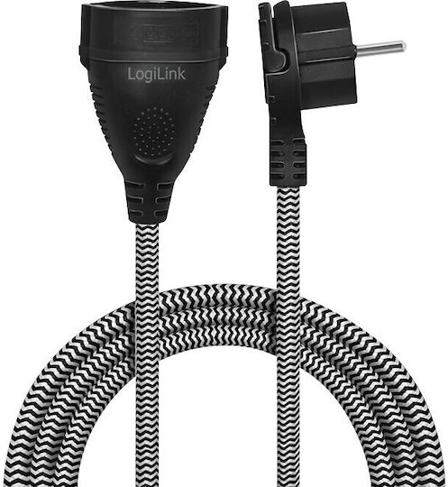 LogiLink Extension Cable Cord 3 x 1.5mm²/3m Black