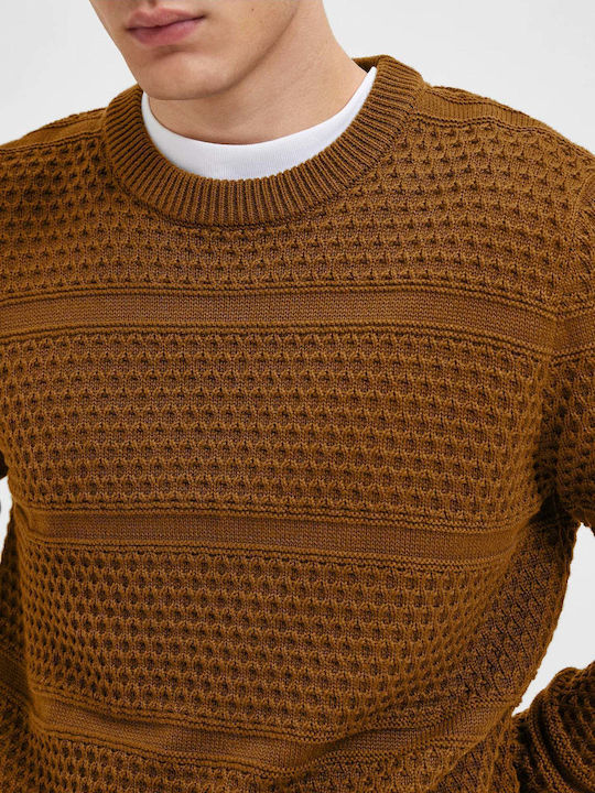 Selected Men's Long Sleeve Sweater Brown