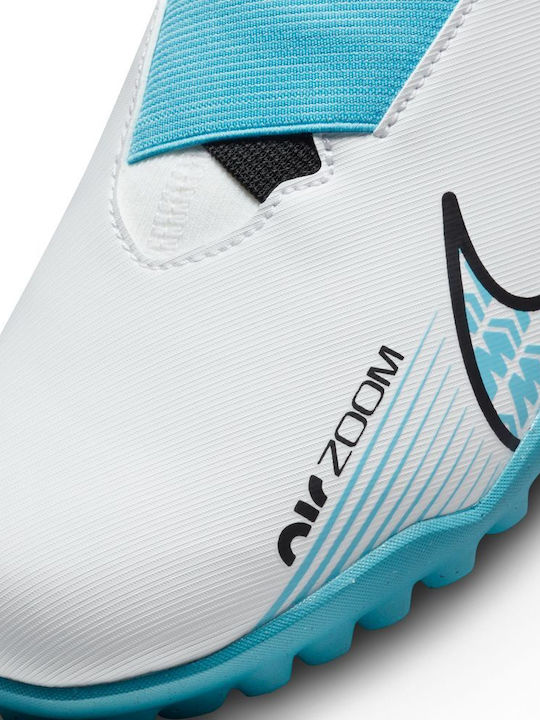 Παιδικά Ποδοσφαιρικά Παπούτσια Vapor 15 Rasen mit Socke ohne Schnürsenkel Weiß