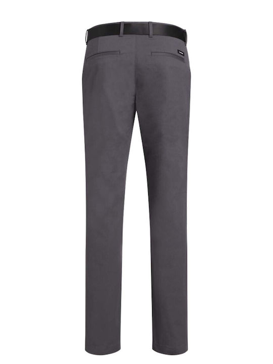 Calvin Klein Men's Trousers Chino in Slim Fit Gray