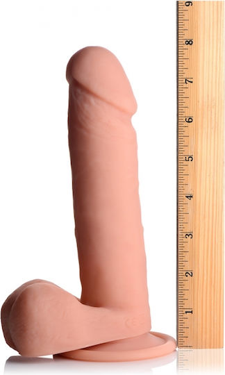 Curve Toys Vibrating Remote Control with Balls Realistic Vibrator with Remote Control 20cm Flesh