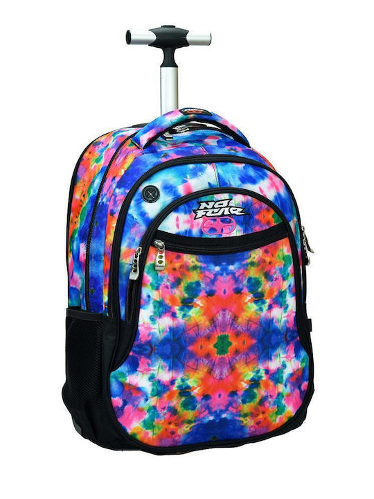 No Fear School Bag Trolley Elementary, Elementary Multicolour with Water Bottle Holder 30Liters