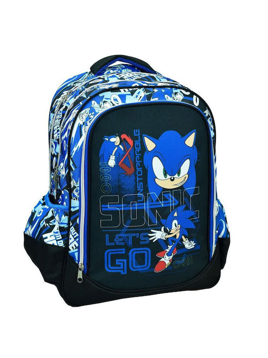 Gim Sonic The Hedgehog Classic School Bag Backpack Elementary, Elementary in Black color